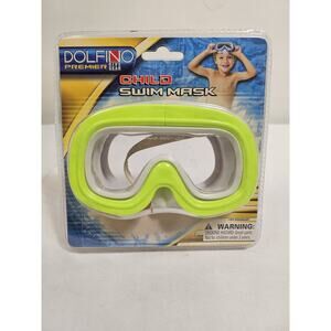 Dolfino Premier Mask Green Ages 6+ Youth -Impact Resistant Latex Free Custom Fit